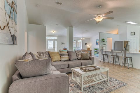 Pensacola Vacation Rental | 3BR | 2BA | 2,050 Sq Ft | Small Step for Entry