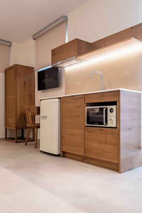 Elegant Room with Patio | Private kitchenette | Fridge, microwave, espresso maker, coffee/tea maker