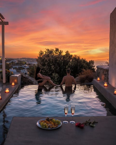 Honeymoon Suite, Private Pool, Sea View | Terrace/patio
