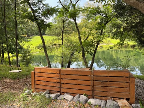 Pond sitting area