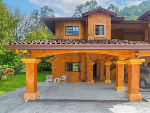 Front entrance and carport