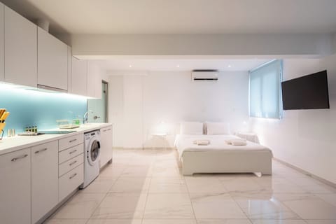 Exclusive Studio, 1 Double Bed, Non Smoking, Kitchen | Living area | 43-inch TV with digital channels