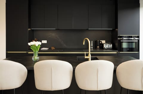 Luxury Duplex, City View | Private kitchen