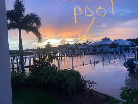 Just a walk around the boat slips to the pool area- the SUNSETS!