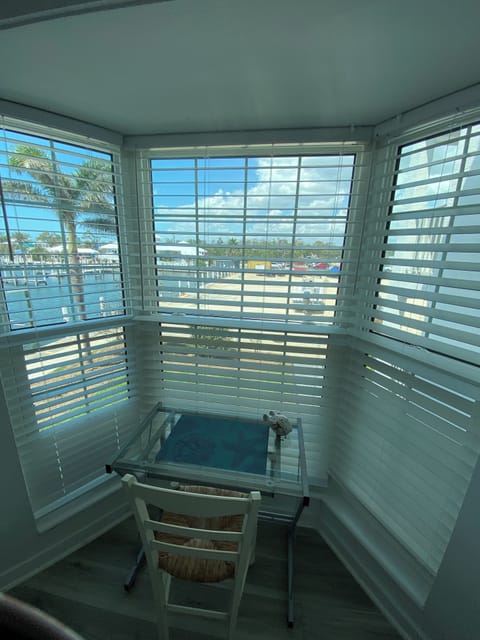Desk with view in bedroom