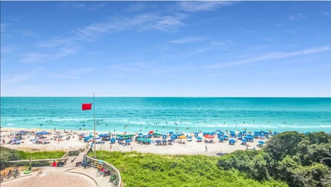 On the beach, white sand