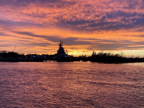 Sunset with the Battleship