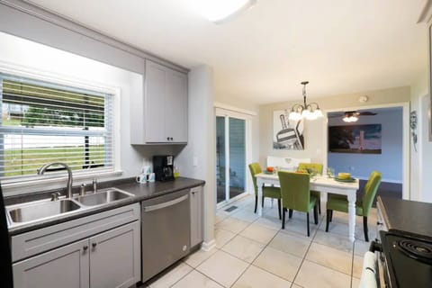 Open concept kitchen dining area