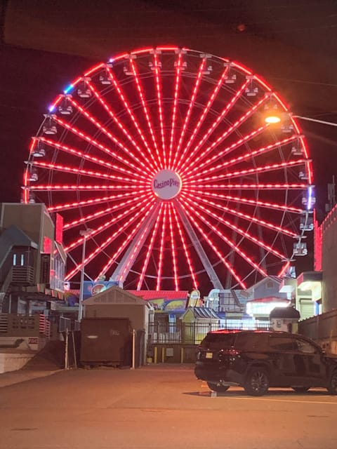 View of the Casino Pier amusement park from the house.