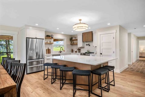 Gourmet kitchen with HUGE island and bar seating.