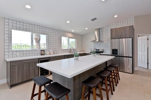 The kitchen is fully equipped with all appliances