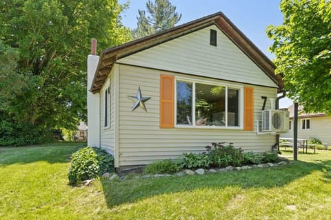 Outside view of cabin. 