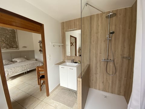 Double or Twin Room, Garden View | Bathroom | Shower, hair dryer, towels, soap