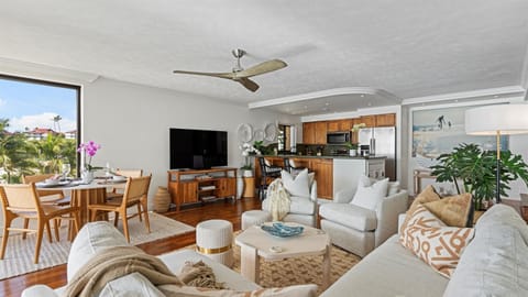 Living and dining area - flat screen TV