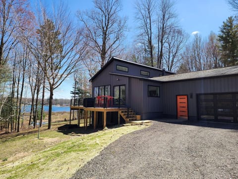 Contemporary home with lake view