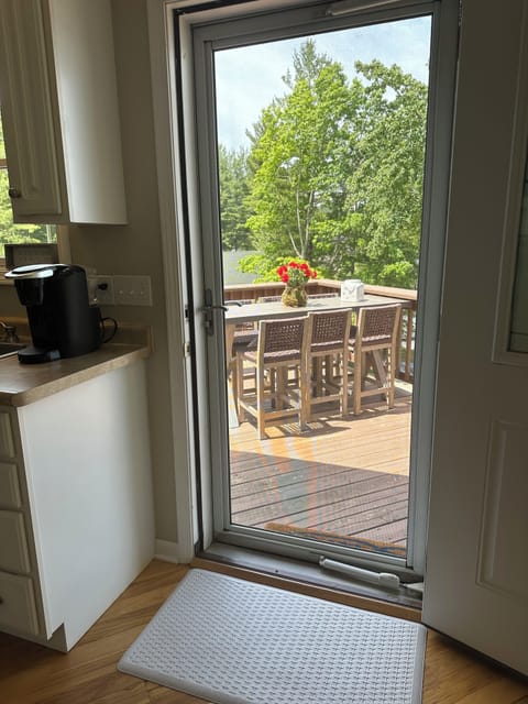 Easy access from the kitchen to the awesome deck, grill, and view