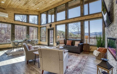 This upper level open floor living room is ready for you to relax!