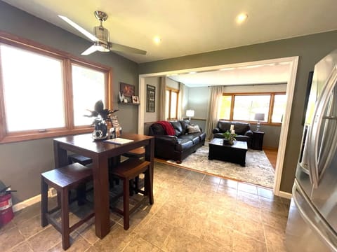 Open concept kitchen and living area is great for entertaining.