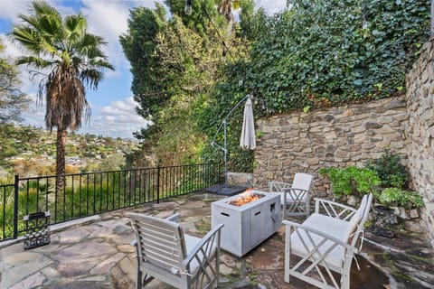 Lower-level patio (outdoor seating with firepit)