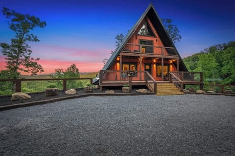 A-frame cabin with modern charm and sweeping mountain views, perfect for peaceful getaways.