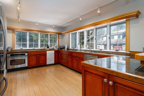 Modern, open kitchen with plenty of space to cook and gather.
