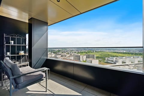 Enjoy breathtaking views from the spacious balcony, a perfect spot to unwind and take in the scenery.