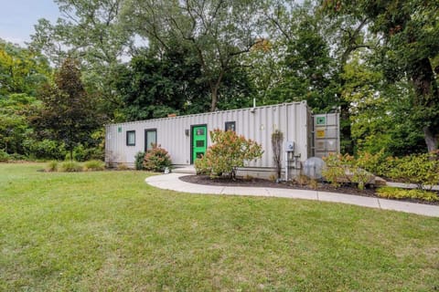 A one-of-a-kind container home retreat tucked into a peaceful ravine setting.