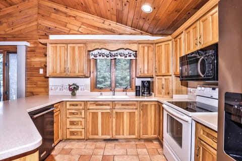 Spacious kitchen with plenty of counter space.
