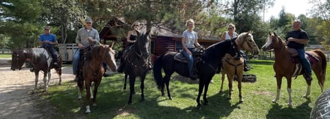 Horses

Bring your horses to the Ranch!  All horses require a negative coggins.  Access the trials right from the Ranch and ride as long or as little as you wish!  The Ranch has all 6 bar panel fencing.  Water spickets & manure stations throughout for your convenience.   We do have a map of the area and will explain it to you upon your arrival and as many times as needed! 