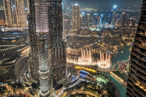 City View: Spectacular skyline and enchanting fountain show await from your private terrace!