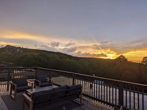 Sunset over Beech Mountain from the Large Deck!