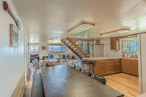 Seamless connection! Our open-concept dining and living area allows for easy conversation and shared meals.