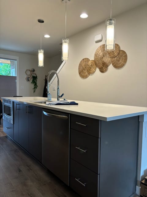 Kitchen sink in the island