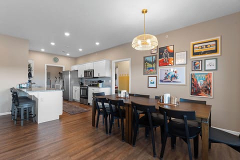 Upstairs dining table and additional seating is also available at the bar