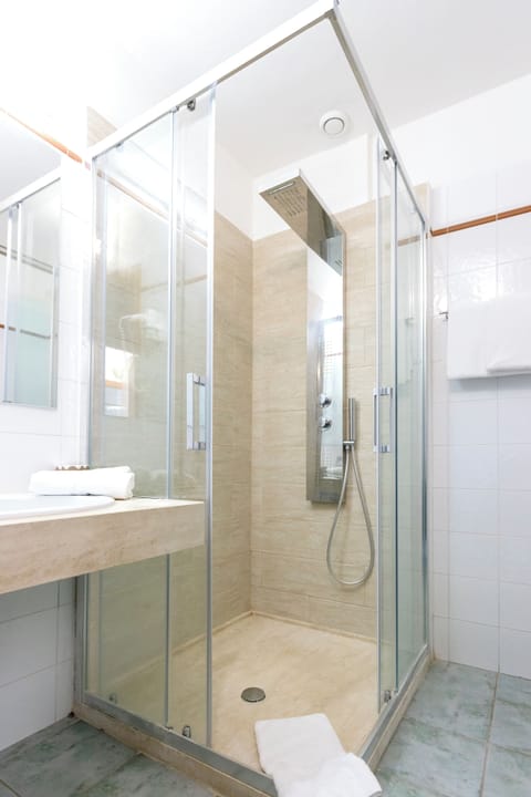 Shower, rainfall showerhead, hair dryer, bidet