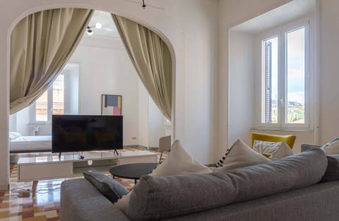 Classic Apartment, 4 Bedrooms, Non Smoking, City View | Living area | Flat-screen TV