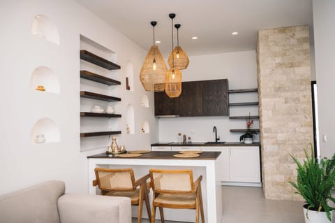 Deluxe Apartment, Sea View | Private kitchen