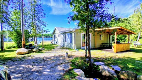 It's a beautiful lake creek cabin cottage goes around the property