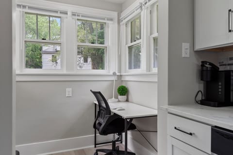 Well-lit dedicated working space perfect for remote workers.