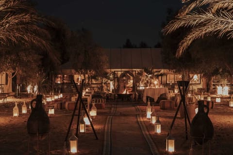Outdoor banquet area