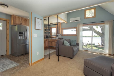 Living Room and Kitchen view from Dining Room