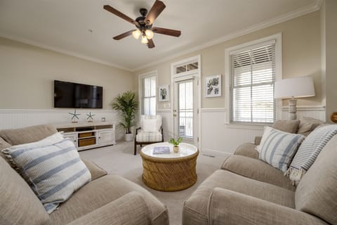 Spacious Living Room with Balcony Access