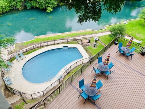 Condo stays/ river days View from patio of A212