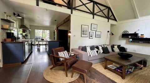 Open concept living, kitchen view