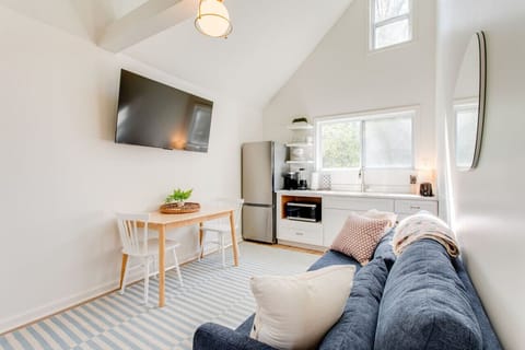 The living room space.