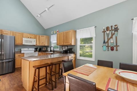 kitchen with all of the utensils you need for family meals