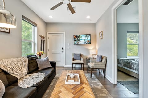 This plush seating arrangement provides the ideal setting for relaxation and leisure.