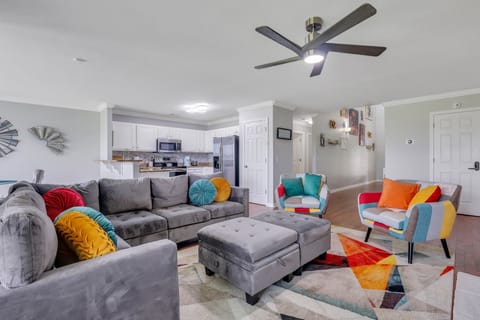 Artistically eclectic living room space!
