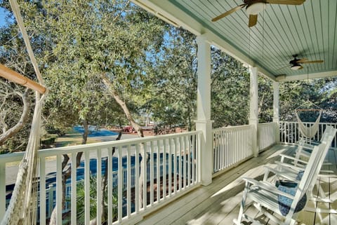 Front porch overlooking the neighborhood