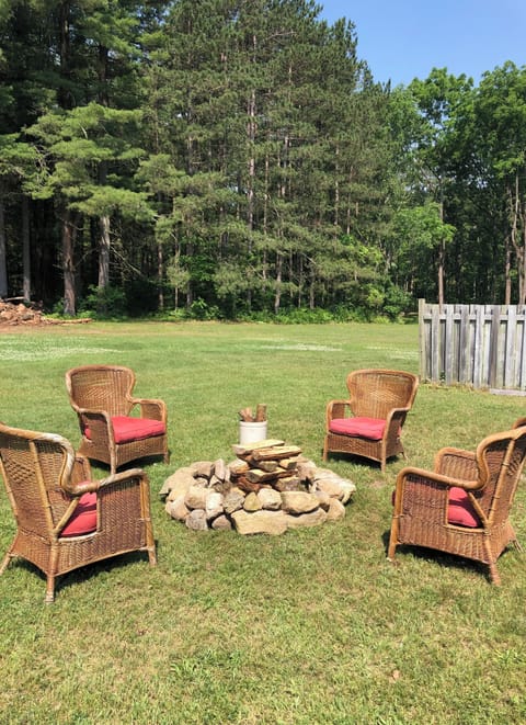 Fire Pit in our backyard - free wood provided